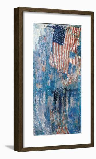 The Avenue in the Rain, 1917-Frederick Childe Hassam-Framed Premium Giclee Print