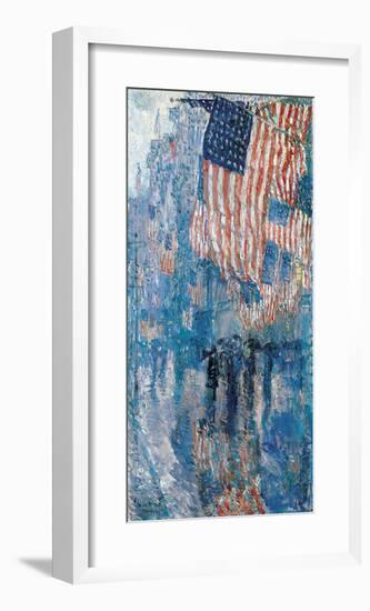 The Avenue in the Rain, 1917-Frederick Childe Hassam-Framed Premium Giclee Print