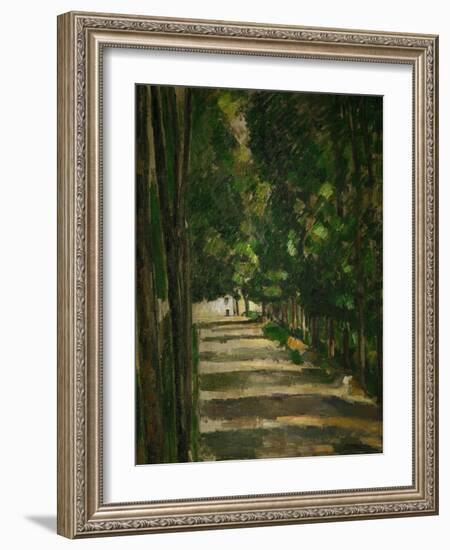 The Avenue (Park of Chantilly), circa 1879-Paul Cézanne-Framed Giclee Print