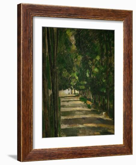 The Avenue (Park of Chantilly), circa 1879-Paul Cézanne-Framed Giclee Print