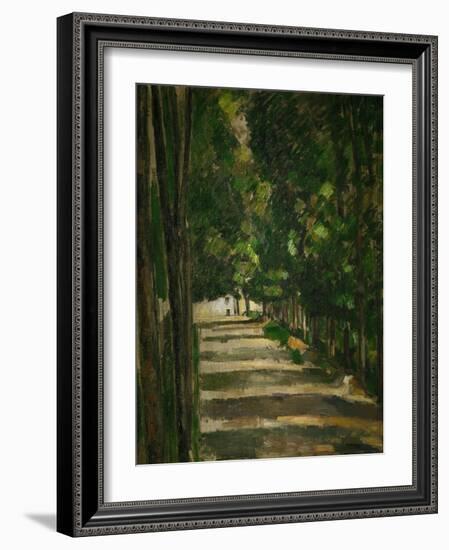 The Avenue (Park of Chantilly), circa 1879-Paul Cézanne-Framed Giclee Print