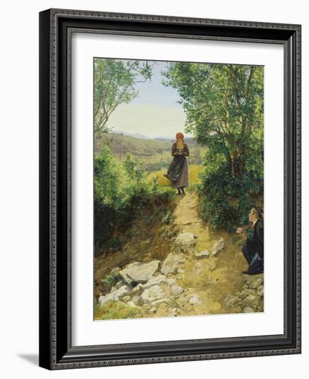 The Awaited One, 1850 or 1860-Ferdinand Georg Waldmüller-Framed Giclee Print