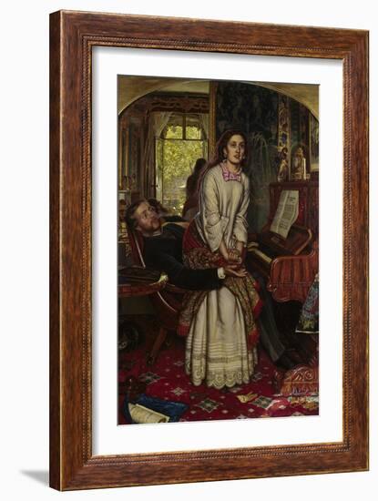 The Awakening Conscience, 1858-William Holman Hunt-Framed Art Print