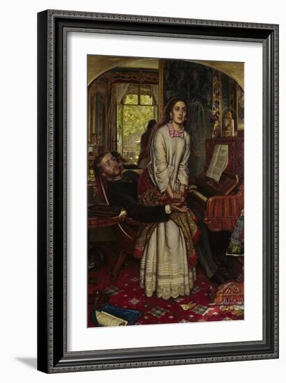 The Awakening Conscience, 1858-William Holman Hunt-Framed Art Print