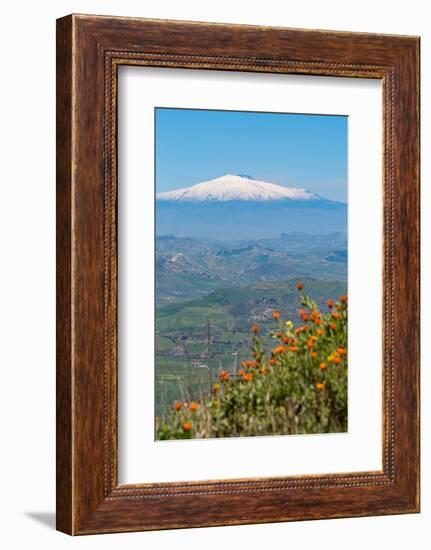 The Awe Inspiring Mount Etna, UNESCO World Heritage Site and Europe's Tallest Active Volcano-Martin Child-Framed Photographic Print