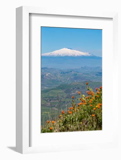 The Awe Inspiring Mount Etna, UNESCO World Heritage Site and Europe's Tallest Active Volcano-Martin Child-Framed Photographic Print