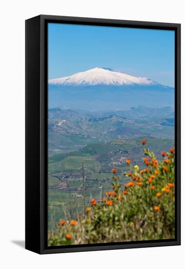 The Awe Inspiring Mount Etna, UNESCO World Heritage Site and Europe's Tallest Active Volcano-Martin Child-Framed Premier Image Canvas