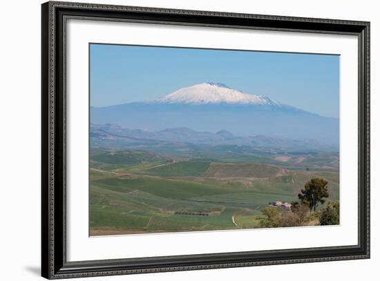 The Awe Inspiring Mount Etna, UNESCO World Heritage Site and Europe's Tallest Active Volcano-Martin Child-Framed Photographic Print