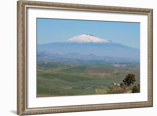 The Awe Inspiring Mount Etna, UNESCO World Heritage Site and Europe's Tallest Active Volcano-Martin Child-Framed Photographic Print