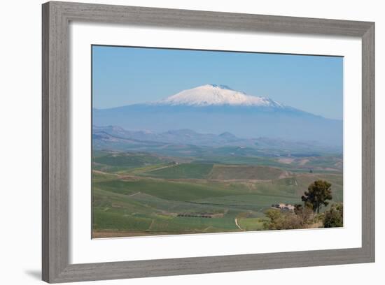 The Awe Inspiring Mount Etna, UNESCO World Heritage Site and Europe's Tallest Active Volcano-Martin Child-Framed Photographic Print