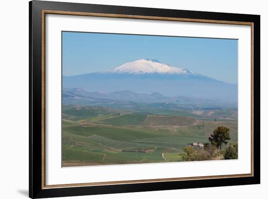 The Awe Inspiring Mount Etna, UNESCO World Heritage Site and Europe's Tallest Active Volcano-Martin Child-Framed Photographic Print