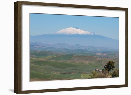 The Awe Inspiring Mount Etna, UNESCO World Heritage Site and Europe's Tallest Active Volcano-Martin Child-Framed Photographic Print