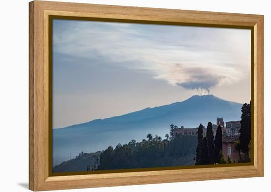 The Awe Inspiring Mount Etna, UNESCO World Heritage Site and Europe's Tallest Active Volcano-Martin Child-Framed Premier Image Canvas