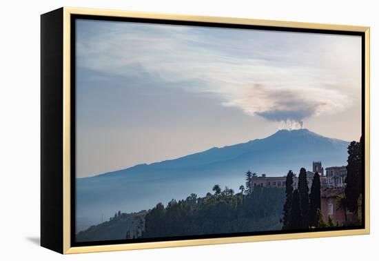 The Awe Inspiring Mount Etna, UNESCO World Heritage Site and Europe's Tallest Active Volcano-Martin Child-Framed Premier Image Canvas