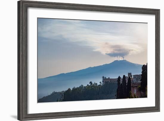 The Awe Inspiring Mount Etna, UNESCO World Heritage Site and Europe's Tallest Active Volcano-Martin Child-Framed Photographic Print