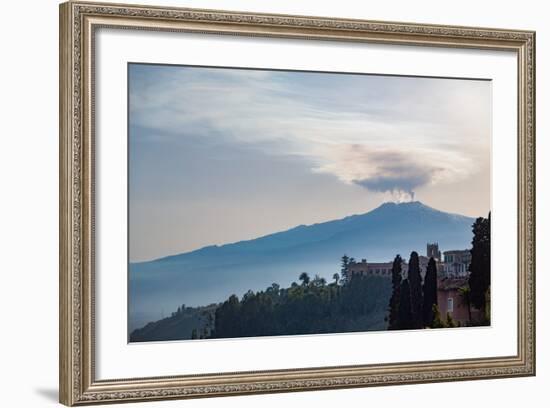 The Awe Inspiring Mount Etna, UNESCO World Heritage Site and Europe's Tallest Active Volcano-Martin Child-Framed Photographic Print