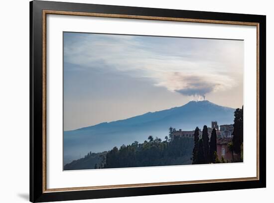 The Awe Inspiring Mount Etna, UNESCO World Heritage Site and Europe's Tallest Active Volcano-Martin Child-Framed Photographic Print