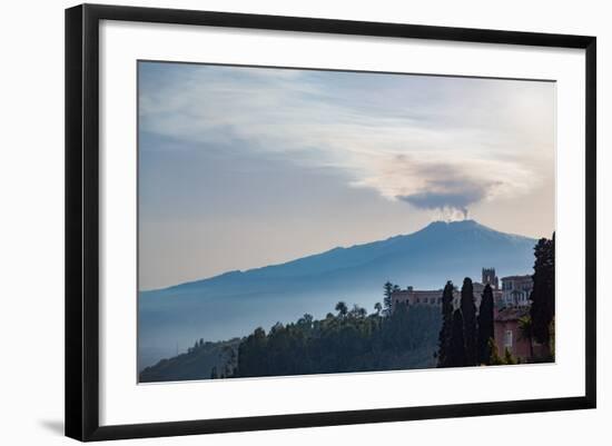 The Awe Inspiring Mount Etna, UNESCO World Heritage Site and Europe's Tallest Active Volcano-Martin Child-Framed Photographic Print