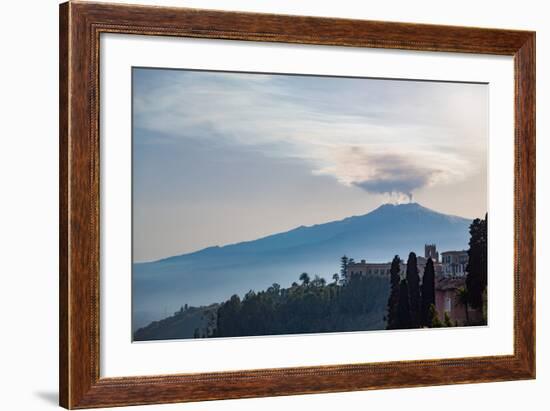 The Awe Inspiring Mount Etna, UNESCO World Heritage Site and Europe's Tallest Active Volcano-Martin Child-Framed Photographic Print