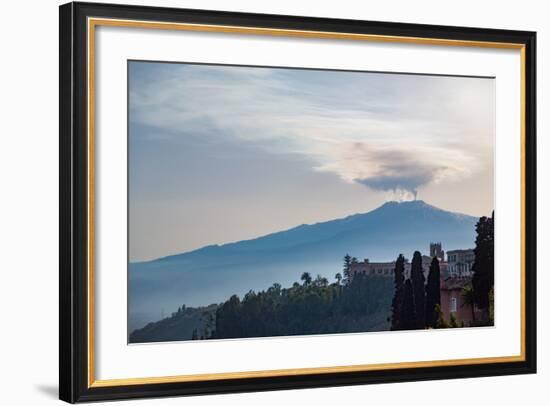 The Awe Inspiring Mount Etna, UNESCO World Heritage Site and Europe's Tallest Active Volcano-Martin Child-Framed Photographic Print