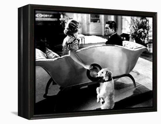 The Awful Truth, Irene Dunne, Asta, Cary Grant, 1937-null-Framed Stretched Canvas