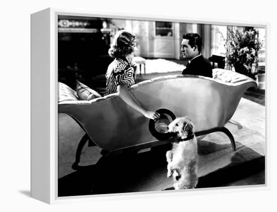 The Awful Truth, Irene Dunne, Asta, Cary Grant, 1937-null-Framed Stretched Canvas