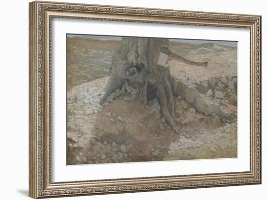 The Axe in the Trunk of the Tree from 'The Life of Our Lord Jesus Christ'-James Jacques Joseph Tissot-Framed Giclee Print