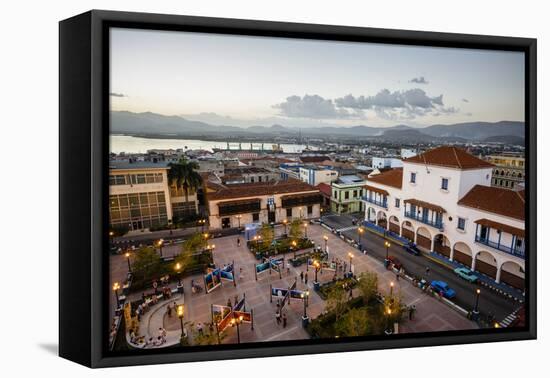 The Ayuntamiento Building at Parque Cespedes, Santiago De Cuba, Cuba, West Indies, Caribbean-Yadid Levy-Framed Premier Image Canvas