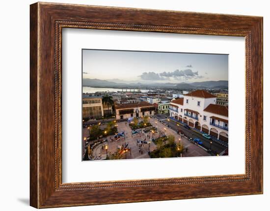 The Ayuntamiento Building at Parque Cespedes, Santiago De Cuba, Cuba, West Indies, Caribbean-Yadid Levy-Framed Photographic Print