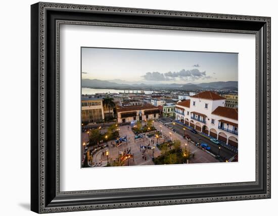 The Ayuntamiento Building at Parque Cespedes, Santiago De Cuba, Cuba, West Indies, Caribbean-Yadid Levy-Framed Photographic Print