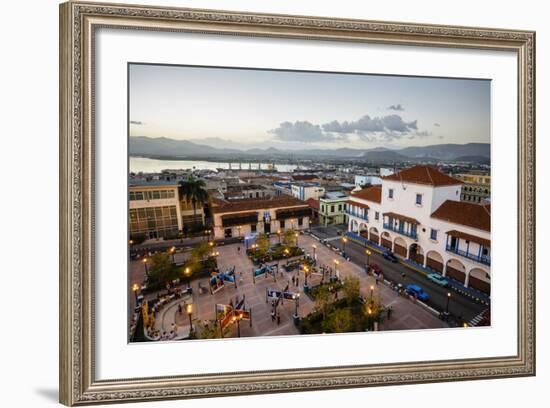 The Ayuntamiento Building at Parque Cespedes, Santiago De Cuba, Cuba, West Indies, Caribbean-Yadid Levy-Framed Photographic Print