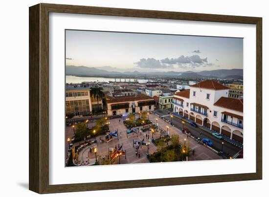 The Ayuntamiento Building at Parque Cespedes, Santiago De Cuba, Cuba, West Indies, Caribbean-Yadid Levy-Framed Photographic Print