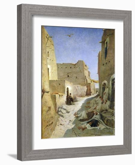 The Bab-El-Gharbi Road, Laghouat, 1859-Eugene Fromentin-Framed Giclee Print