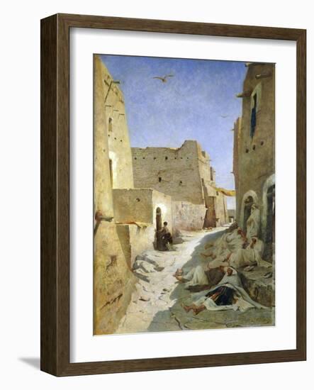 The Bab-El-Gharbi Road, Laghouat, 1859-Eugene Fromentin-Framed Giclee Print