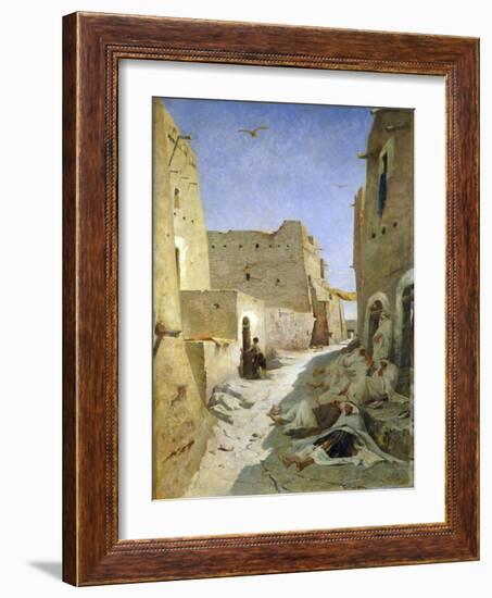 The Bab-El-Gharbi Road, Laghouat, 1859-Eugene Fromentin-Framed Giclee Print