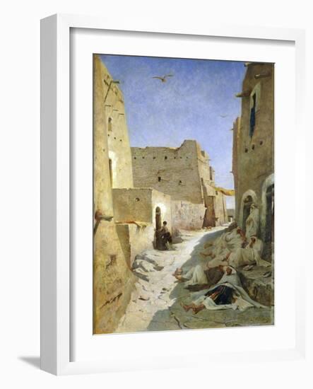 The Bab-El-Gharbi Road, Laghouat, 1859-Eugene Fromentin-Framed Giclee Print