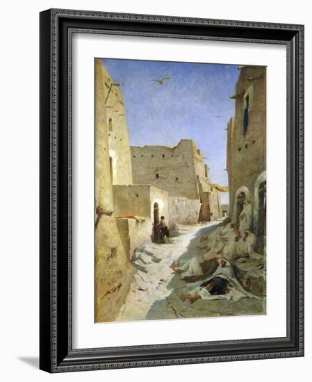 The Bab-El-Gharbi Road, Laghouat, 1859-Eugene Fromentin-Framed Giclee Print