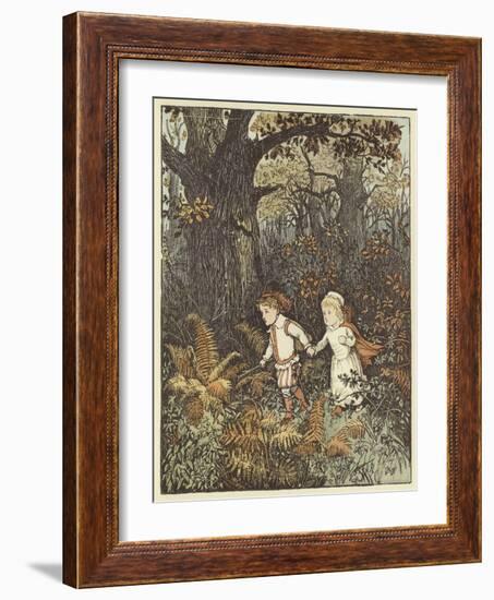 The Babes in the Wood (Colour Litho)-Randolph Caldecott-Framed Giclee Print