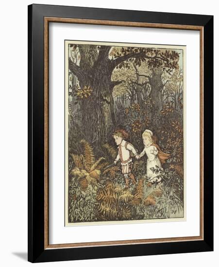 The Babes in the Wood (Colour Litho)-Randolph Caldecott-Framed Giclee Print