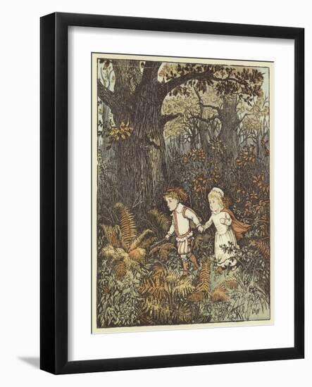 The Babes in the Wood (Colour Litho)-Randolph Caldecott-Framed Giclee Print