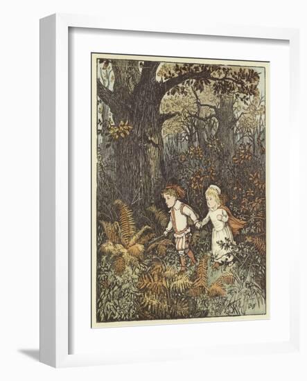 The Babes in the Wood (Colour Litho)-Randolph Caldecott-Framed Giclee Print