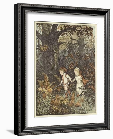 The Babes in the Wood (Colour Litho)-Randolph Caldecott-Framed Giclee Print