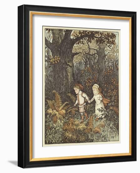 The Babes in the Wood (Colour Litho)-Randolph Caldecott-Framed Giclee Print