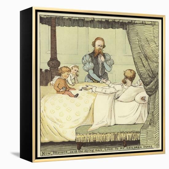 The Babes in the Wood (Colour Litho)-Randolph Caldecott-Framed Premier Image Canvas