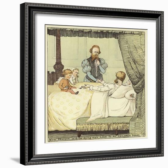 The Babes in the Wood (Colour Litho)-Randolph Caldecott-Framed Giclee Print