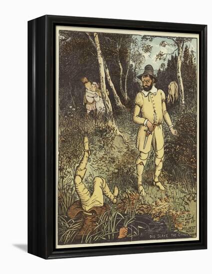 The Babes in the Wood (Colour Litho)-Randolph Caldecott-Framed Premier Image Canvas