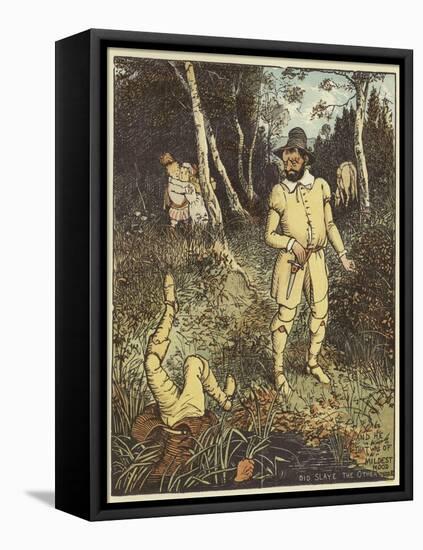 The Babes in the Wood (Colour Litho)-Randolph Caldecott-Framed Premier Image Canvas