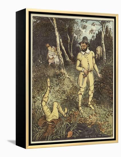 The Babes in the Wood (Colour Litho)-Randolph Caldecott-Framed Premier Image Canvas