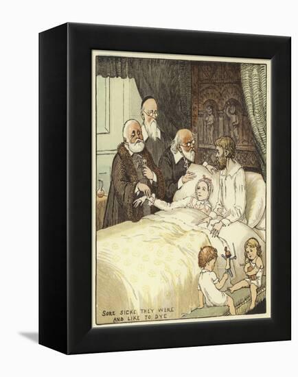 The Babes in the Wood (Colour Litho)-Randolph Caldecott-Framed Premier Image Canvas