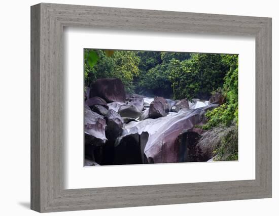 The Babinda Boulders Is a Fast-Flowing River Surrounded by Smooth Boulders, Queensland, Australia-Paul Dymond-Framed Photographic Print